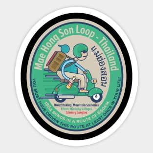 Mae Hong Son Loop - Scooter Trip - Backpacker Badge Thailand Sticker